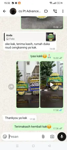Testimonial Papan Bunga Pernikahan pekalongan