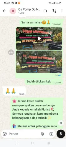 Testimonial Papan Bunga pekalongan