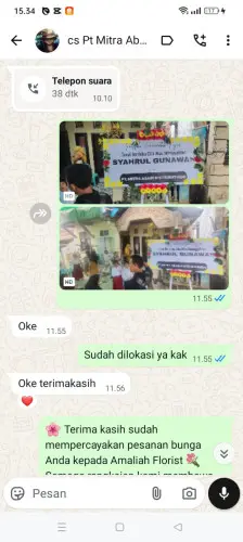 Testimonial Papan Bunga pekalongan