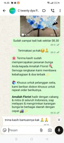 Testimonial Standing Flower pekalongan