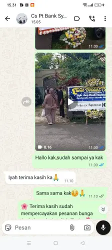 Testimonial Papan Bunga pekalongan